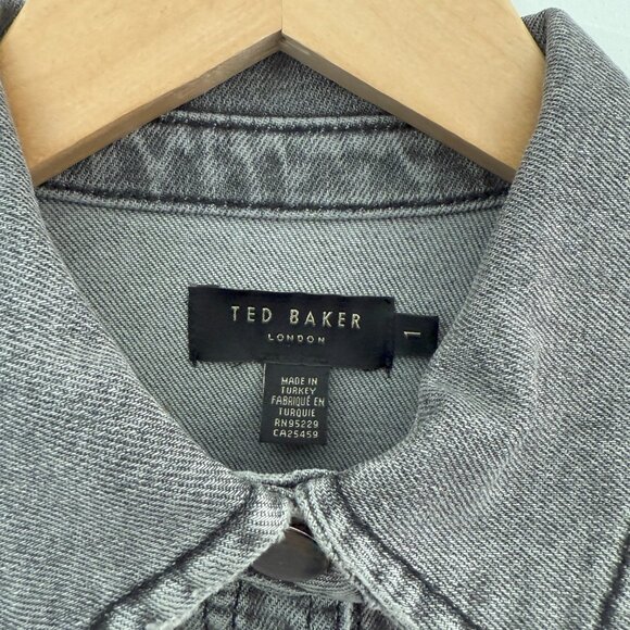 Ted Baker Gray Denim Midi Dress - Picture 3 of 4